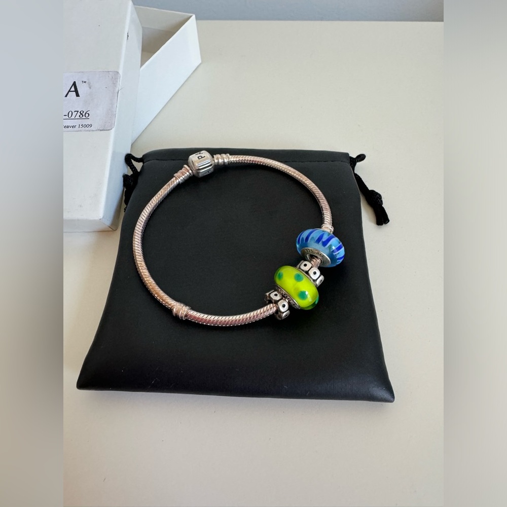 Pandora Barrel Clasp Bracelet with charms